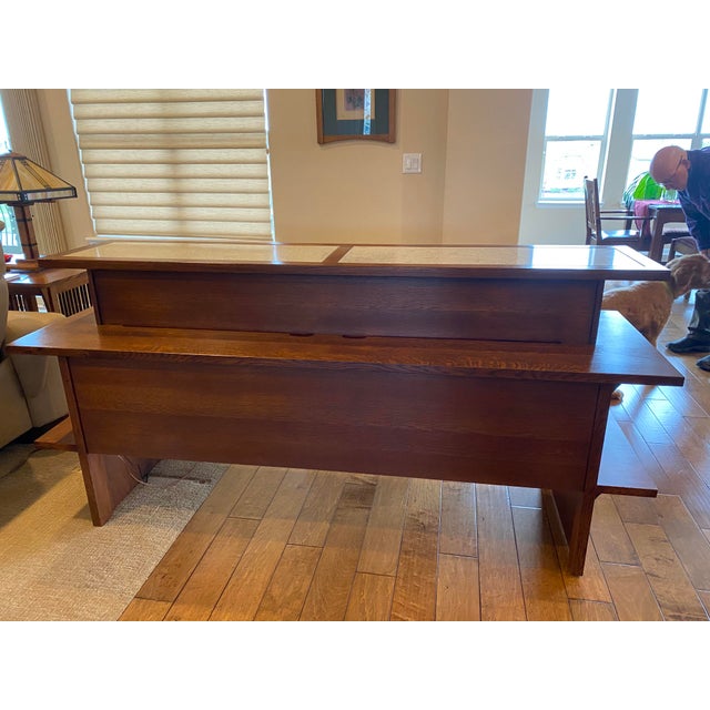 Stickley Gathering Island With Stone Top Chairish