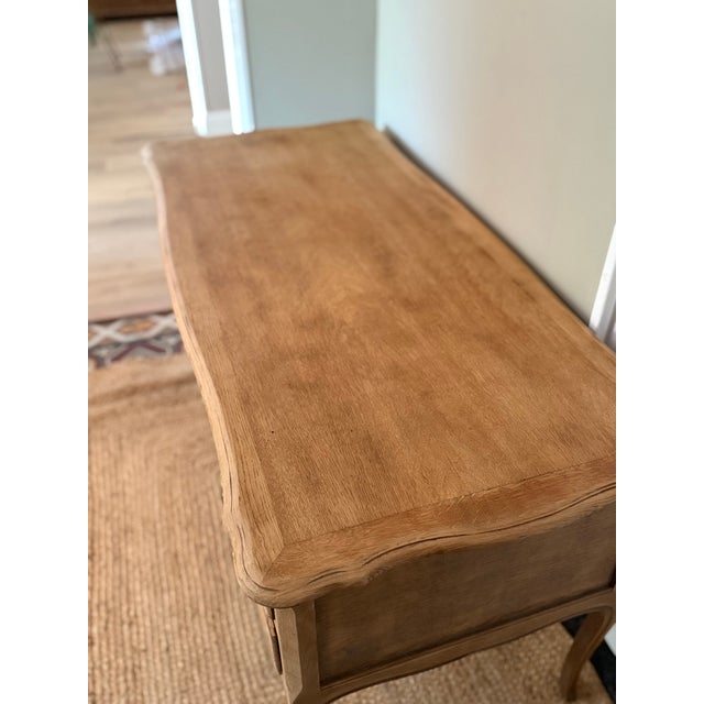 Louis XV Country Chic Oak Ministers Desk, 1970s For Sale - Image 4 of 18