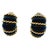 1960 Estate Blue Agate & 14k Gold Ribbed Earrings For Sale - Image 12 of 14