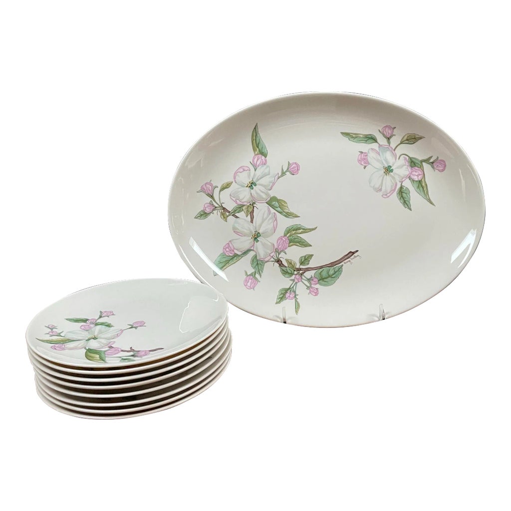 Vintage Franciscan Fine China Pink & White Flower Blossom 