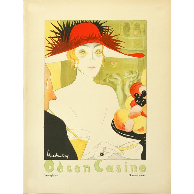 1922 Original German Art Deco Poster, Odeon Casino, Marie