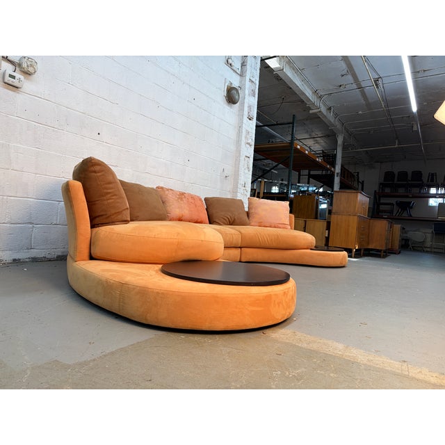 Italian Multi-Sectional Suede Couch by Roche Bobois For Sale In New York - Image 6 of 17