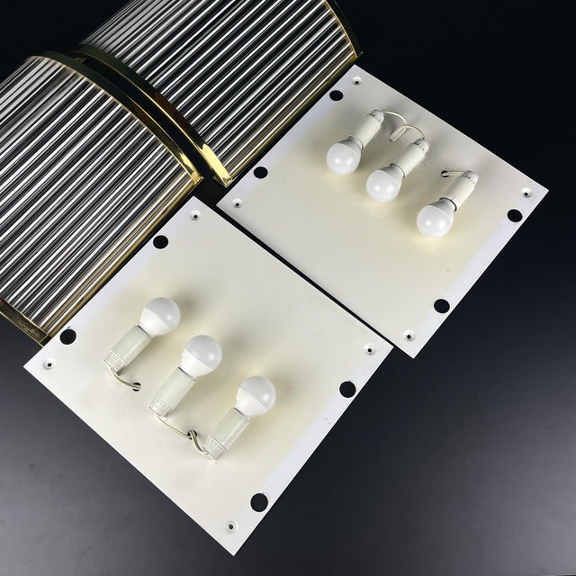 Art Deco Murano Wall Lamps by De Majo, Italy, 1970s , Set of 2 For Sale - Image 15 of 17