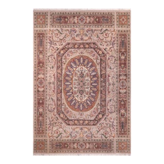 Art Nouveau 1990's Pak-Persian Gray/Brown Wool Rug - 9'3'' X 12'6'' For Sale