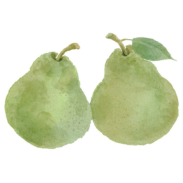 French Country Pair of Pear Motif Platters For Sale - Image 3 of 4