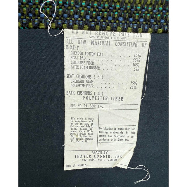 1970s Thayer Coggin/ Milo Baughman Mid-Century Modern 4-Seater Sofa For Sale - Image 12 of 12