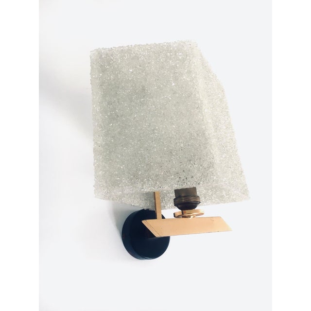 Vintage Midcentury French Design Flush Mounted Wall Lamp Set. Made in France, 1960's period. Sugar plastic lamp shades on...