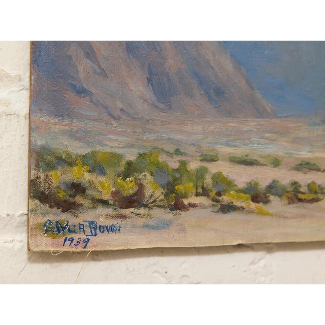 Mid 20th Century 1939 Desert Landscape Modern Oil Painting For Sale - Image 5 of 5
