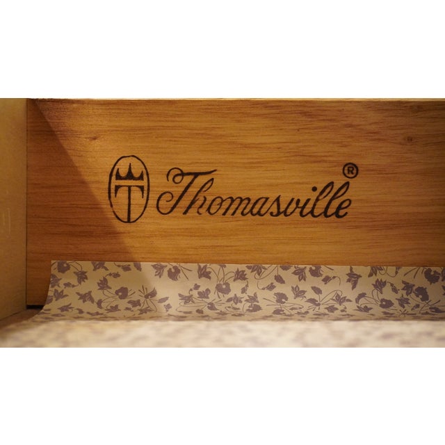 Wood Thomasville Furniture Winston Court Solid Cherry Traditional Style 70" Triple Door Dresser 20611-140 For Sale - Image 7 of 12