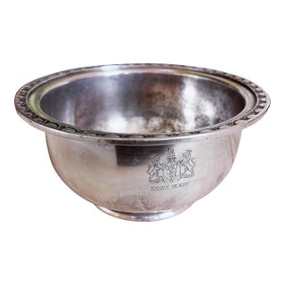 Vintage Silver Plated Serving Bowl From the Essex House Hotel Nyc For Sale