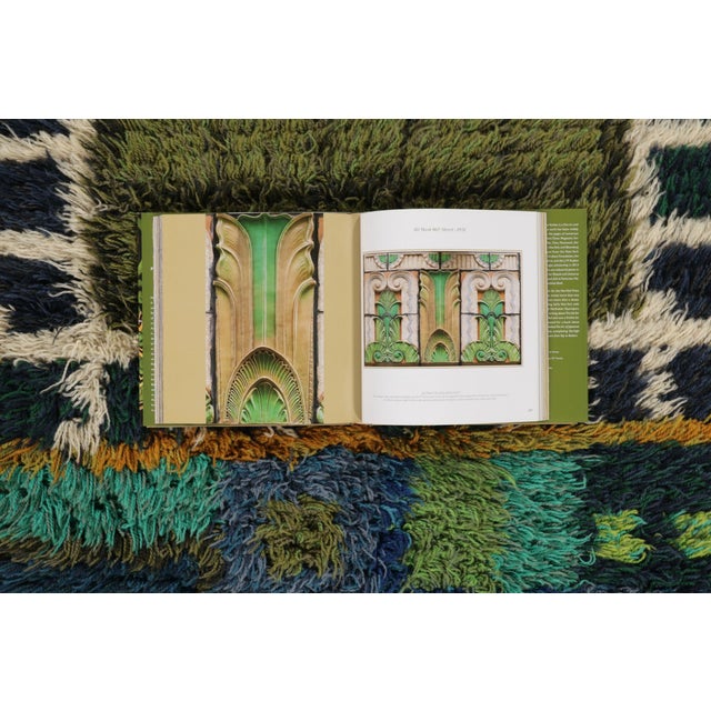 Forest Green Vintage Swedish Rya Rug With Green Mosaic and Geometric Borders - Rug & Kilim For Sale - Image 8 of 9