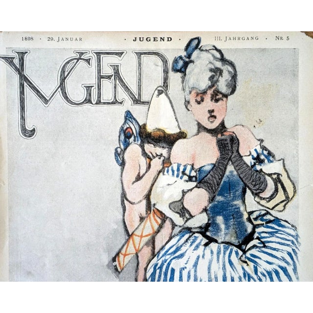 Art Nouveau Jugend Magazine 1898 Cover Print For Sale - Image 3 of 4