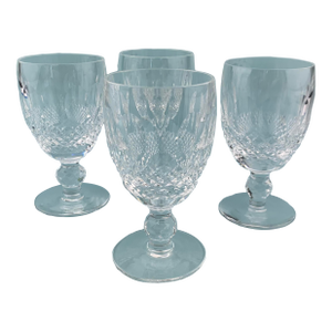 1980s Vintage Waterford Colleen Water Goblet Glasses, Set of 4