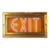 Antique Art Deco Brass & Glass Theater Exit Sign by Kliegl Bros For Sale
