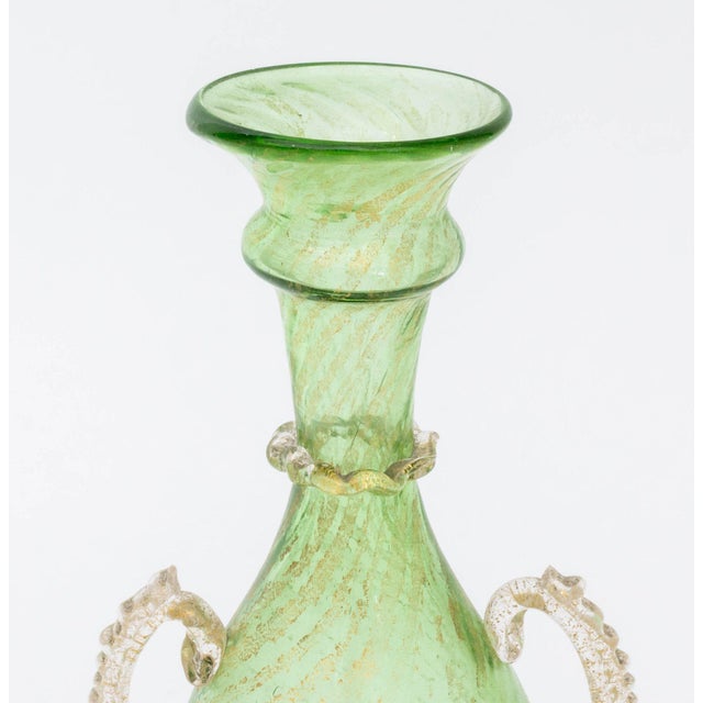 Two Murano Gold-Flecked Glass Vessels For Sale - Image 12 of 14