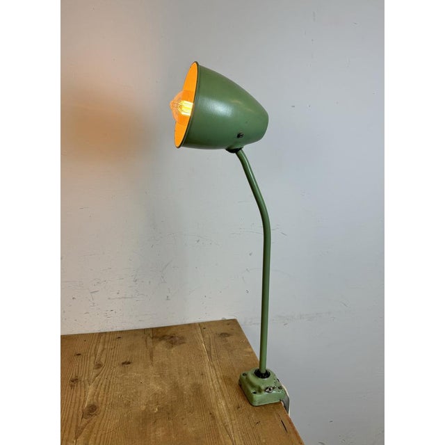 Industrial Green Workshop Table Lamp, 1960s For Sale - Image 13 of 18