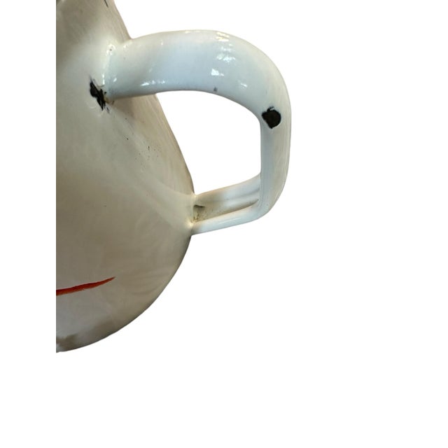 1980s Vintage Golden Rabbit Lobster Porcelain Enamel Steel Mug For Sale - Image 5 of 5