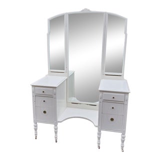 Vintage 1923 Triple Mirror Vanity For Sale