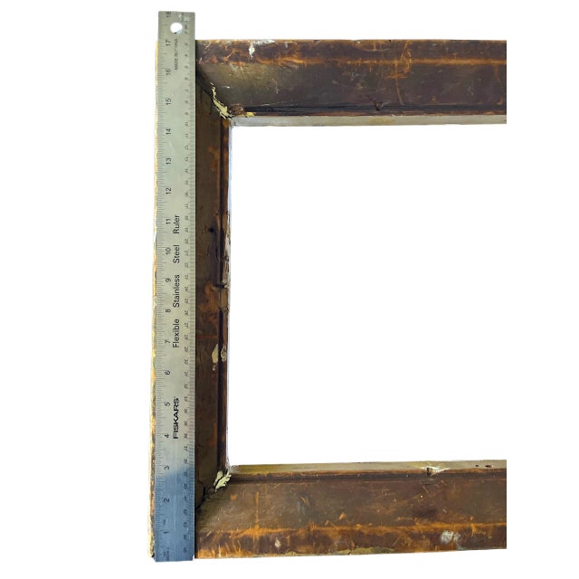 Gold Antique Louis XVI Giltwood Frame With Shell & Garland Detailing, 19th Century For Sale - Image 8 of 12