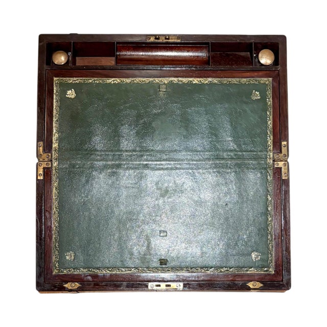 Large Victorian Mahogany Writing Slope For Sale - Image 12 of 18