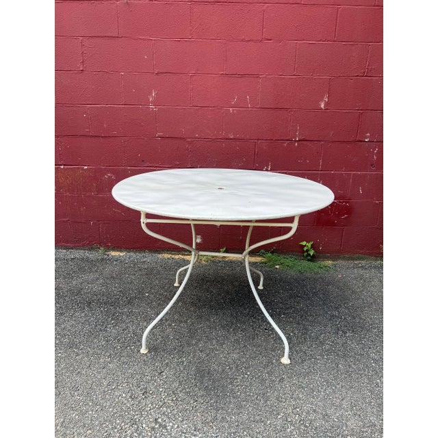 1920s White Painted French Folding Table For Sale - Image 5 of 11