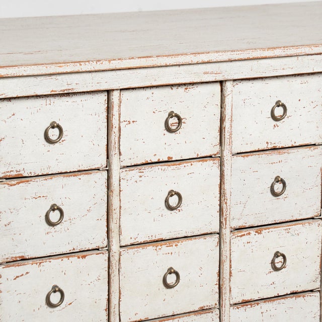 19th Century Swedish Pine 24 Drawer Apothecary Counter Kitchen Island For Sale - Image 4 of 13
