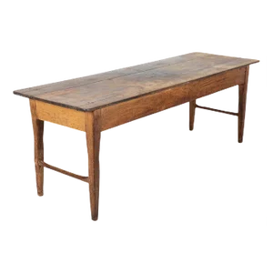 Large 19th Century English Vernacular 2 Plank Work Table