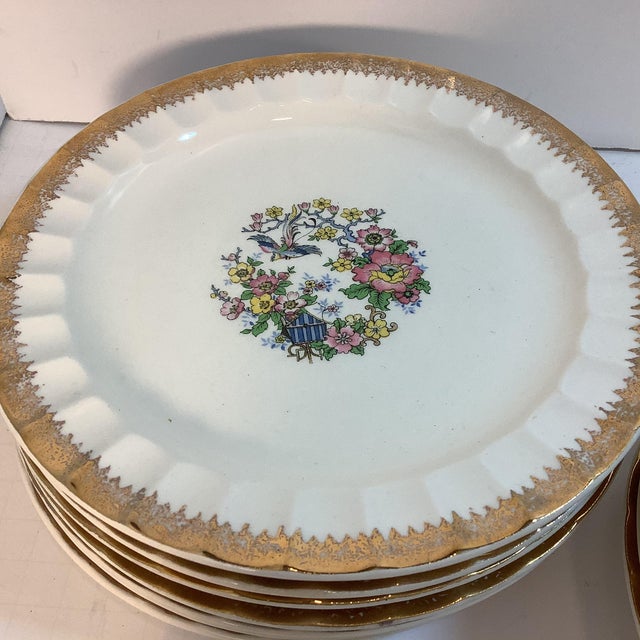 1969s Cronin China Company Porcelain Appetizer/Dessert Set - 19 Pieces For Sale - Image 11 of 12