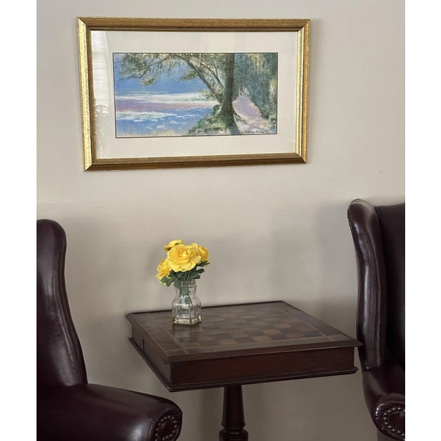 Pastel Post-War Impressionist Watercolor by Rodolphe Planquette, Professionally Framed For Sale - Image 4 of 9