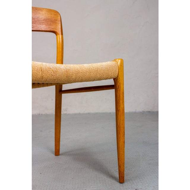 Mid-Century Danish No. 75 Chair in Oak by Niels Otto Møller for J.L. Møllers, 1960s, Set of 2 For Sale - Image 11 of 16