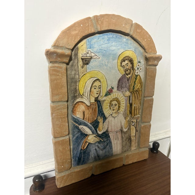 Ceramic Holy Family Holy Water Stoup, 1950 For Sale - Image 7 of 7