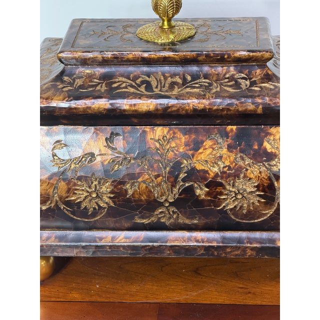 Ornamental & Decorative Materials Vintage Decorative Casket Box or Tea Caddy by Maitland-Smith For Sale - Image 7 of 10
