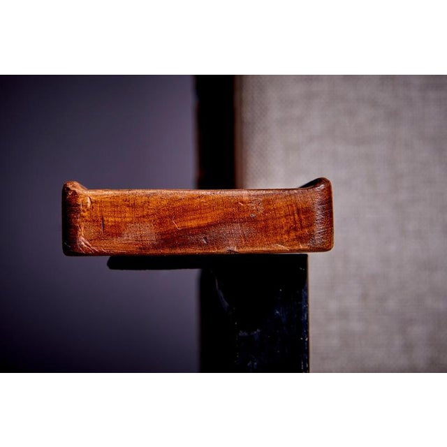 Set of Armchair and Ottoman with Walnut Armrests attributed to Carl Auböck, 1950s For Sale - Image 17 of 18