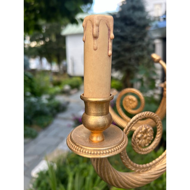 Elevate your next residential project with this exceptionally clean, mid-century French Louis XVI style 6-light...