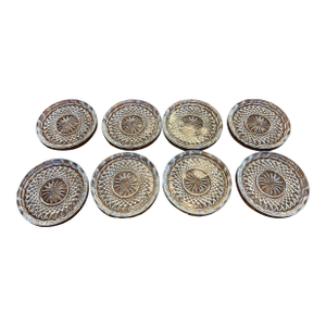 Mid 20th Century Lead Crystal Coasters - Set of 8