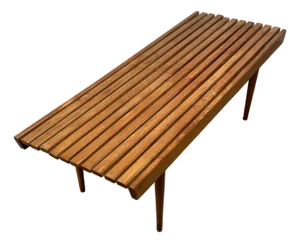 Mid-Century Modern Slat Bench