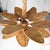 Vintage Rattan Leaf Chandelier For Sale - Image 3 of 12