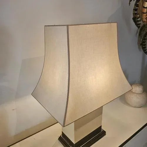 Jean Claude Mahey Ivory White Table Lamp attributed to Jean Claude Mahey, 1975 For Sale - Image 4 of 9