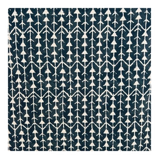 Carolina Irving Amazon Indigo Blue Heavy Weight Linen Fabric- 1 1/4 Yards For Sale