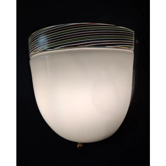 White 1960s Milky White Murano Sconce For Sale - Image 8 of 10
