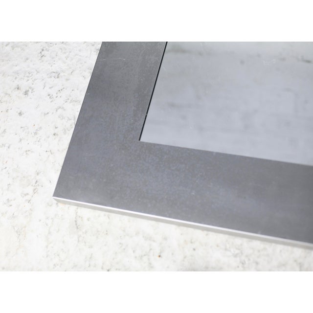 Large Steel Mirror, 1970s For Sale - Image 12 of 15