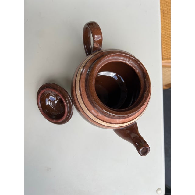 Brown 1940s Alcock Lindley Bloore Brown Betty Teapot For Sale - Image 8 of 11