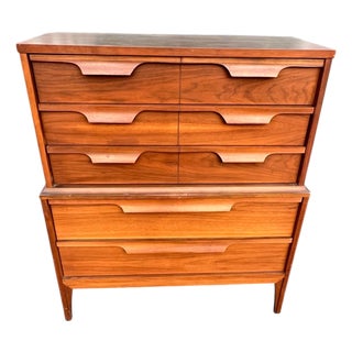 Mid 20th Century Johnson Carper High Chest Laminate Top, Attributed For Sale