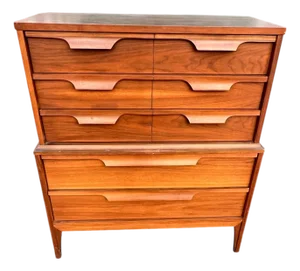 Mid 20th Century Johnson Carper High Chest Laminate Top, Attributed