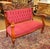 Late 19th Century Karpen Mahogany Figural Carved Settee Love Seat With Red Fabric For Sale - Image 5 of 10