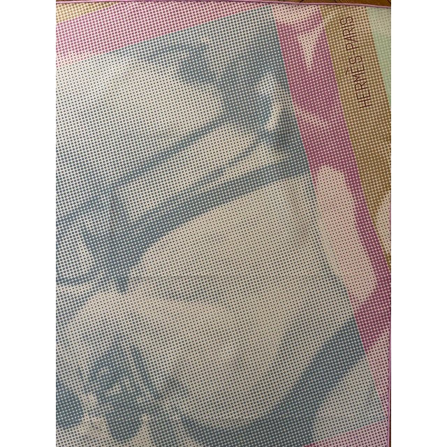 Pink HERMÈS le SAUT H Silk Scarf 2016 designed by Diatkine Cyrille For Sale - Image 8 of 9