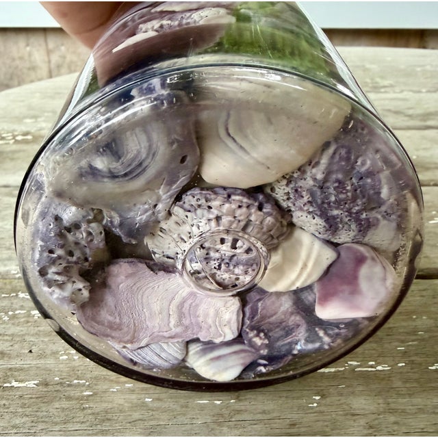 Antique Maganese Mason Jar With Wampum Shells For Sale In Boston - Image 6 of 7