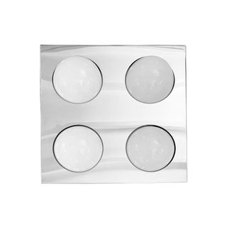 Chrome Flush Mount Ceiling Pendant by Lightolier For Sale