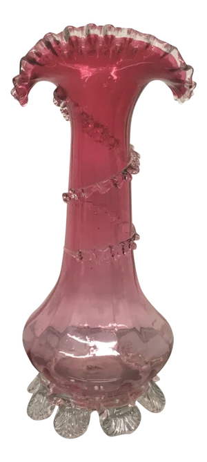 19th Century Cranberry Glass Vase