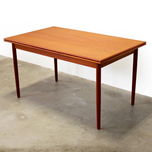 Danish Teak Draw Leaf Dining Table For Sale In Boston - Image 6 of 13